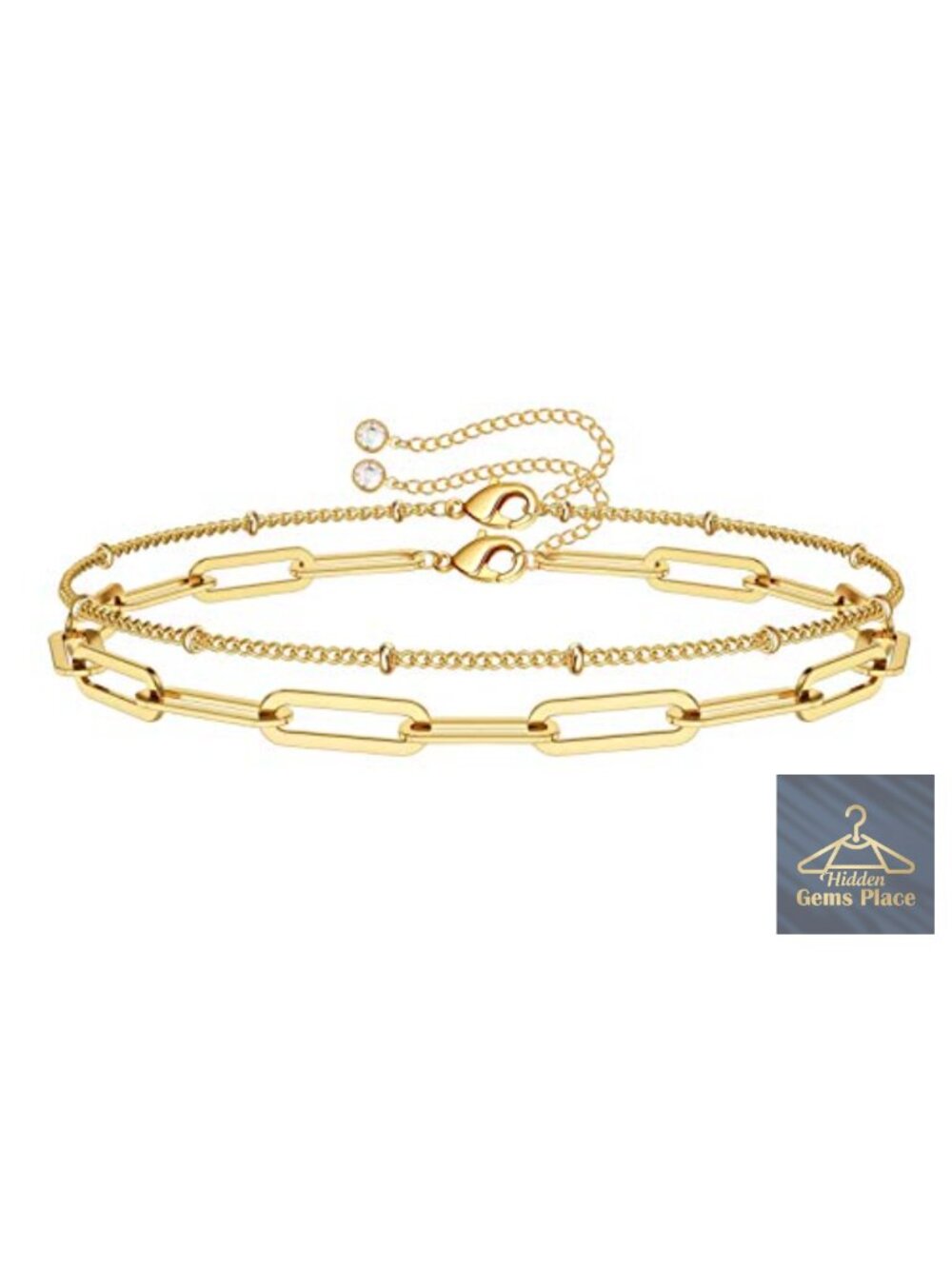 14K Gold Plated Adjustable Layered Beads Bracelet with Evil Eye, Pearl, Turtle